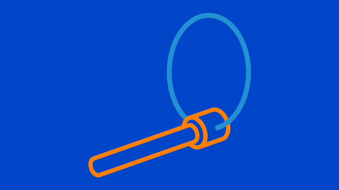 drawing of linchpin on field of blue