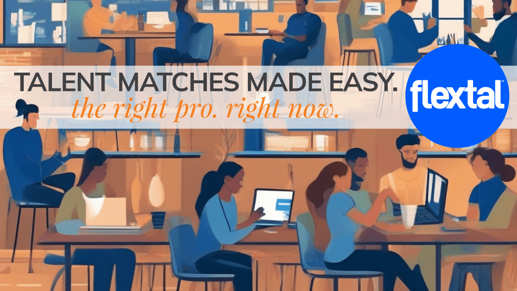 illustration of freelancers working on laptops at tables in a cafe