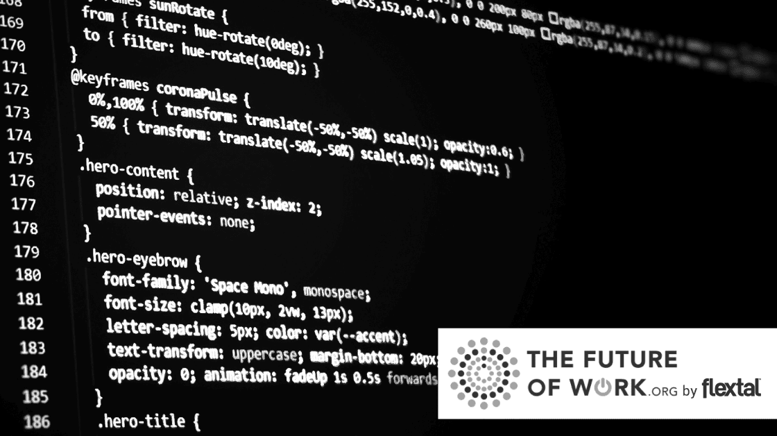 black and white image of programming code displaying on a computer screen.